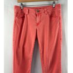 CAbi Womens Size 6 Coral Pink Stretch Jeans Slim Fit Denim Pants Photo 0