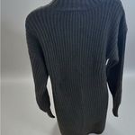 SO - Mockneck Black Ribbed Knit Sweater Dress Size Medium Photo 2