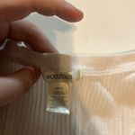 Bozzolo  White Cropped Tight Fitting Long Sleeve V Neck Y2K Photo 2