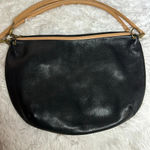 Max New York Black Tan Brown Handle Leather Purse Shoulder Bag 90s 2000s Photo 2