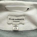 Club Monaco Cashmere Hoodie Sweater in Light Gray w/ Kangaroo Pocket, Size Large Photo 1