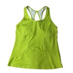 Athleta  Energy Fitness Racerback‎ Tank Top Size L Neon Green Running Athletic Photo 5