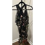 DO + BE Floral Embroidered Dress Sz Medium NWT Black Photo 3