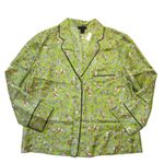 J.Crew NWT Collection x Drake's Pajama Top in Horseback Rider Green Silk 8 Photo 2