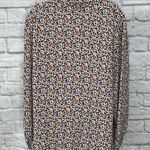 Leslie Fay  Haberdashery Long Sleeve Blouse Womens Size 18 Blue White Floral Dot Photo 1