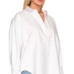 Good American NWT tabbed poplin button down white sz 5/6 (XXL) Photo 0