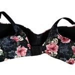 Torrid Curves Size 44DD Plunge Push Up 360 Back Smoothing Bra Skulls Flowers Photo 2