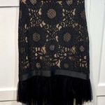 Alexis ❄️ Black Guipure Lace Embroidered Skirt Photo 0