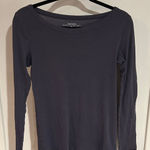 Daisy Fuentes  Charcoal Long Sleeve Layering Tee Photo 0