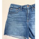 Madewell Denim Shorts Size 30 Medium Blue Curvy High Rise Frayed Distressed Photo 2