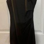 Black Yutilaformal gown with rufflw and slit on kne side Size M Photo 0