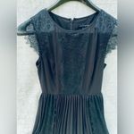 Banana Republic Black Fit and Flare Laced Dress Size 4 Photo 2