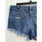 Free People  Cut Off Jean Shorts Size 30 High Rise Button Fly Distressed Festival Photo 3