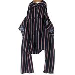 Lucca Couture NWT Mia Cold Shoulder Stripe Ruffle Top Photo 4