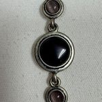 Lia Sophia  Silver Tone Purple Glass Bead Necklace Womens Jewelry Photo 2