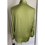 Gucci Green Silk Blouse with Tie-Neck size 40 medium or 6/8 Photo 2