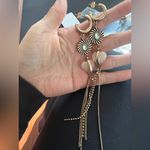 Free People Elegant Gold and Pink Heart Drop Earrings Photo 6