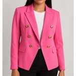 House of‎ Harlow 1960 Pink Blazer Double Breasted Gold Buttons Career Size Large Photo 0