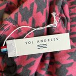 Sol Angeles  pink houndstooth sweatshirt S Photo 5