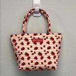 Betsey Johnson 🌸  Strawberry 🍓 & Pink Striped Insulated Lunch Bag Photo 1