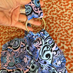 Jantzen  size 12 bathing suit Swimsuit One-piece Periwinkle/Pink Graphic Photo 3