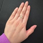 Handmade 14k heart shaped 15 yr Diamond Imperial 1/10Ct TDW Quinceañera XV H-I ,12 gold Yellow Photo 2