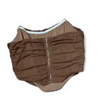 Y2K Brown Ruched Corset Top Sleeveless Cropped Bustier Tank Photo 1