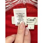 Coldwater Creek Red Patchwork Cotton Button-Up Jacket Sz L Boho Folk Art Style Photo 4