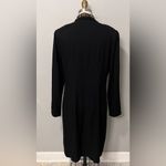 John Roberts Vintage Animal/Leopard Print Collar Black Blazer Dress, USA|Size:12 Photo 2