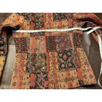 Ellen‎ Fig Womens Medium Multi Color Floral Full Zip Lined Beaded Blazer Jacket Orange Photo 14