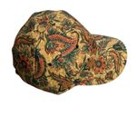 None Vintage Paisley Floral Cap Unisex Adjustable Brown Cork Botanical Earthy Retro Photo 3