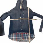 Cloth & Stone NEW Anthropologie  Chambray Plaid Hoodie Size Small Photo 6