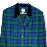 Susan Bristol Vintage  100% wool plaid blazer jacket Photo 1