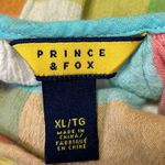 Prince Fox Multicolor Plaid Check Sleeveless Cami Camisole Crop Tank Top Size XL Blue Photo 2