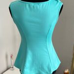 Freeway Women’s Sleeveless Scoop Neck Mint Peplum Top Size Medium Photo 1