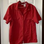 Brooks Bobbie Red-Orange Short Sleeve Button Up Shirt 18/20W Photo 0
