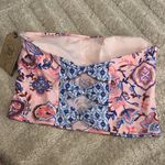 True Craft 🎉 Tru craft NWT large bandeau swim bikini top boho pink blue Photo 2