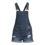 Dollhouse Denim Overalls Sz Large Distressed Coverall Shorts Shortalls Grunge Skater 90s Photo 2
