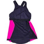 Lululemon  Dark‎ Navy Pink Athletic Tank Top Crossback Built in Bra Size 8 Photo 4