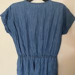 J. Crew Mercantile Chambray Denim Wrap Jumpsuit Size M Elastic Waist Pockets Blue Size M Photo 6