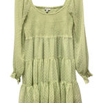 Patrons of Peace Tiered Smocked Babydoll Mini Dress Sz M Boho Coastal Cottage Photo 0