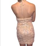 About Us 🎓 NWT  Peach Sequin Lined Mini Dress Photo 3