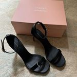 L.A.M.B. New in the box! Mansur Gavriel Ankle Strap Black Leather Sandals | Size 9.5 Photo 11