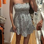 Storia green gingham floral embroidered dress Photo 0