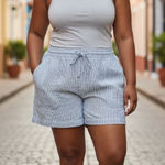 Faded Glory  Women's Striped Loose Fitting Shorts Photo 0