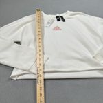 Adidas NWT Cropped Sweatshirt Womens S Crew Neck Logo Orange Purple Sweater Photo 4