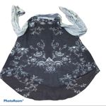 Free People  Party in the back Sheer Pinstripe Button Down Top size XS Photo 6