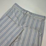 Gap Wide Leg Crop Striped Pants Womens 8R Blue Photo 2