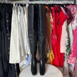 Cult Gaia New  Serena Thigh High Black Leather OTK Tall Kitten Heel Boots 35.5 Photo 1