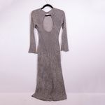 ZARA NEW Crochet Knit Assymetrical Seams Long Sleeve Pullover Sweater Dress XS Photo 3